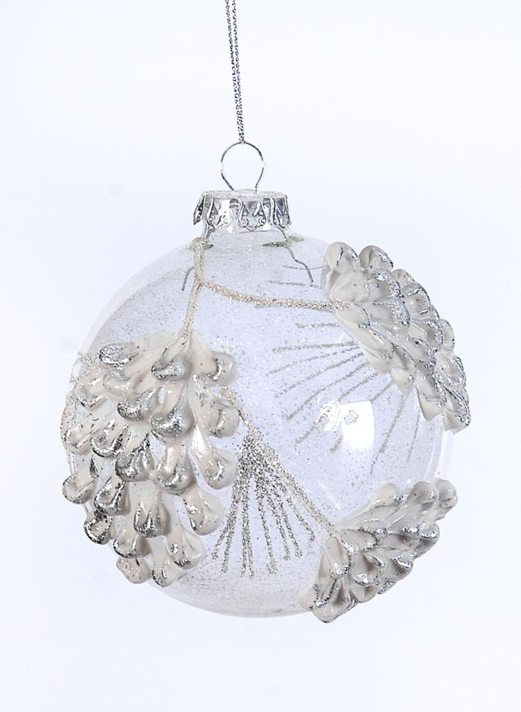 6/36-10cm Glass transp. Ball w/trees