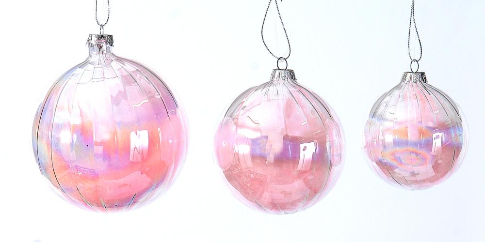 12/48-10cm Glass ball light pink