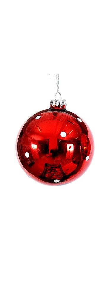 8cm Glass red ball/drop/onion orn, 1ΤΜΧ-Design A