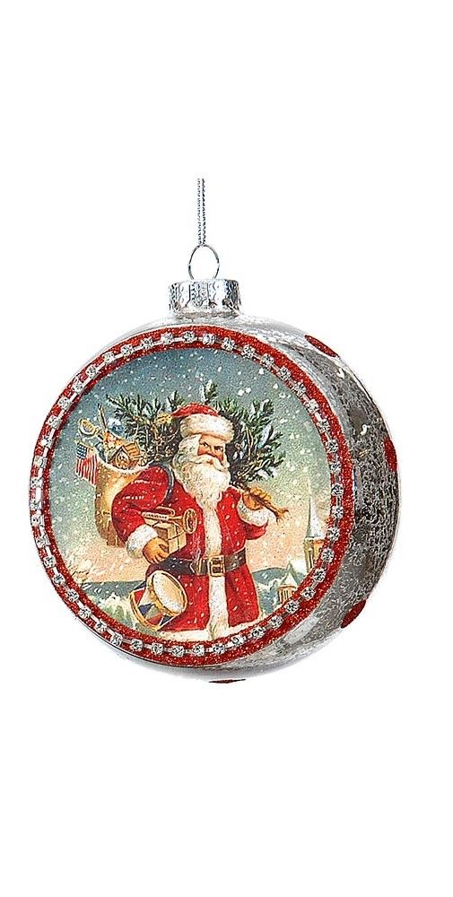 14cm Glass ornament Santa/girl, 1ΤΜΧ-Design B