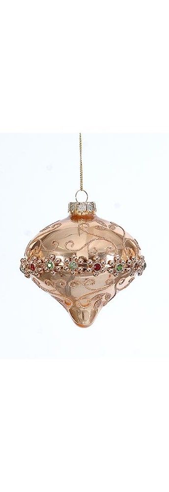 10cm Glass gold ball w/beads, 1ΤΜΧ-Design B