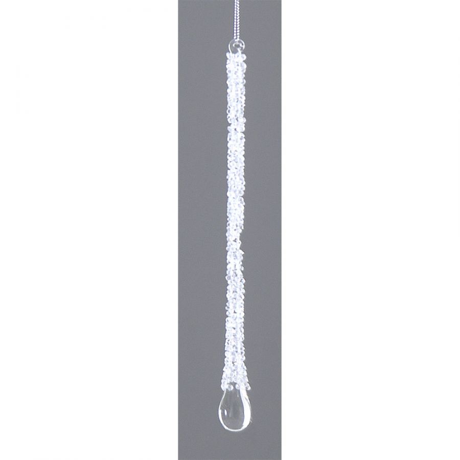 22cm glass icicle ornament