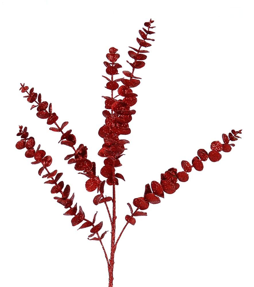 12/96-85cm Red glittered branch