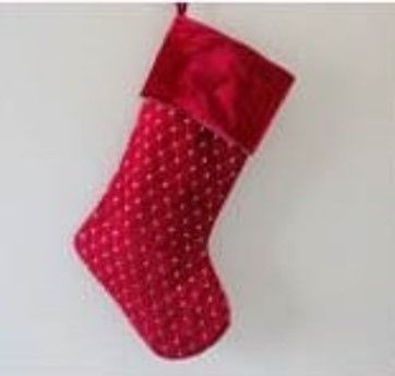 4/48-53cm Fabric red stocking