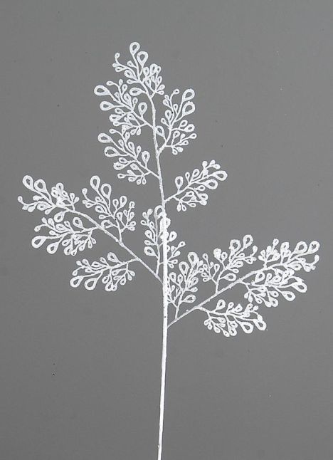 24/240-76cm White glittered branch