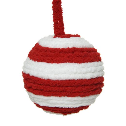 Bauble foam polyester thread red/white