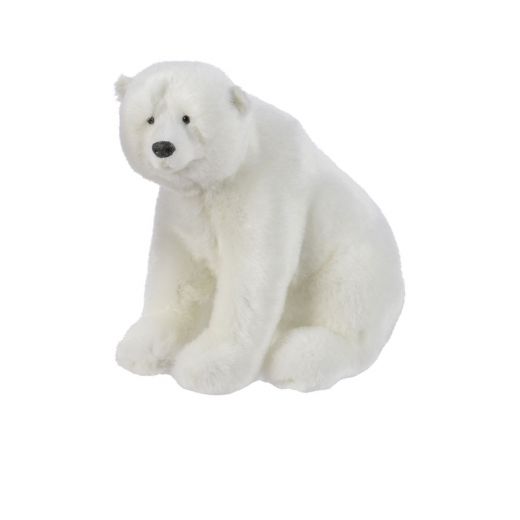 Χριστουγεννιάτικο διακοσμητικό, πολική αρκούδα, λευκή, 16cm