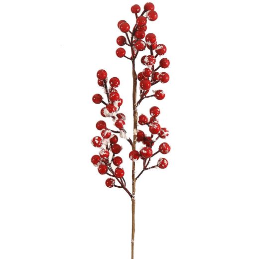 Χριστουγεννιάτικο κλαδί με berries, 55cm ύψος