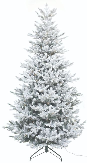 Χιονισμένο Slim Δέντρο Άνισο Απομίμηση Φυσικού με PE & PVC Φύλλωμα 2.40m