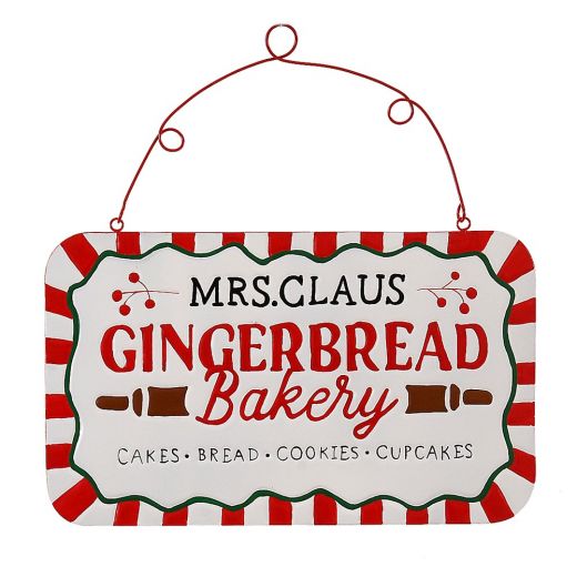 Χριστουγεννιάτικο διακοσμητικό, ταμπέλα τοίχου κρεμαστή, "Gingerbread Bakery", 29cm
