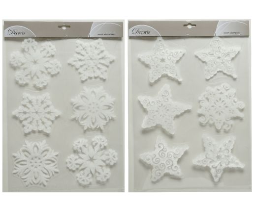 Window decoration pet snowflake and star design 2ass