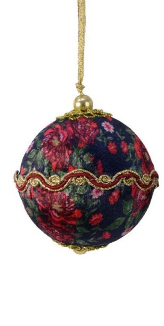 Bauble with handle polyester w gold bead on top 1ΤΜΧ-Design A