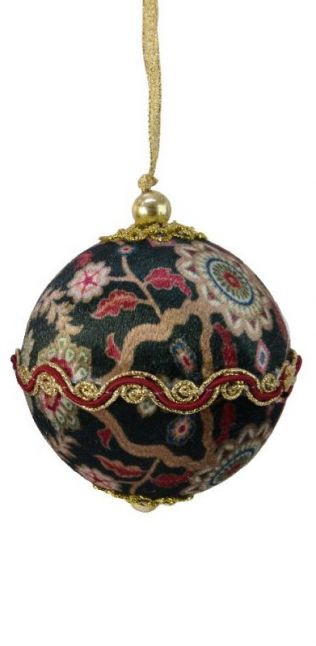 Bauble with handle polyester w gold bead on top 1ΤΜΧ-Design B