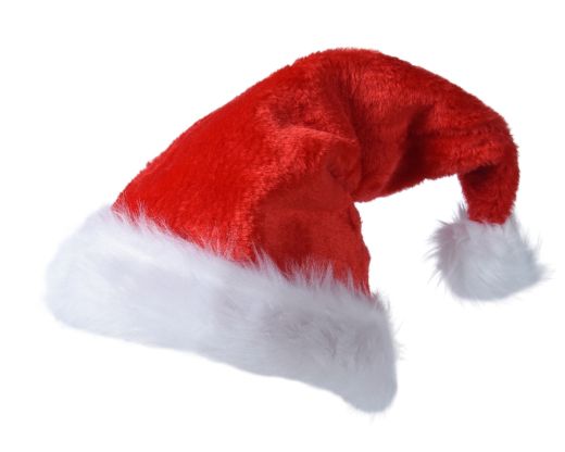 Santa hat polyester xmas plush hat