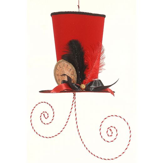 Χριστουγεννιάτικο διακοσμητικό, κόκκινο/μαύρο καπέλο, 55cm