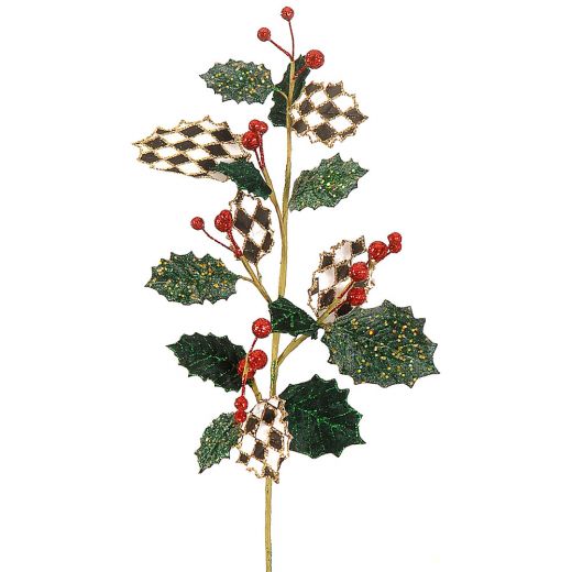 Χριστουγεννιάτικο κλαδί, με χρυσόσκονη και berries, 67cm