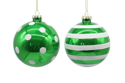 10cm glass green balls, 1ΤΜΧ