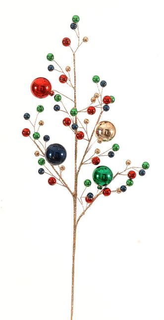 12/144-78cm Gold spray w/colorful berries