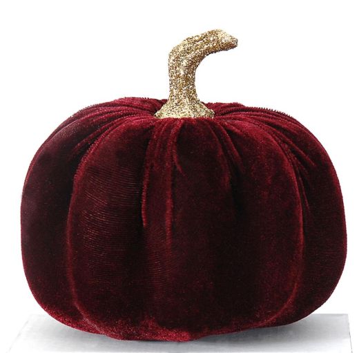 6/36-17cm Burgurndy fabric pumpkin