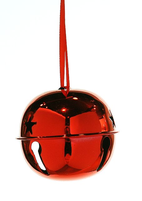 12/24-10cm Red metal jingle bell