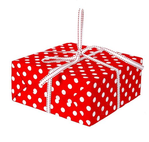 12/72-18cm Red dotted gift box
