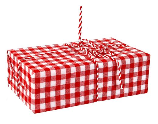 12/72-25cm Red checkered gift box