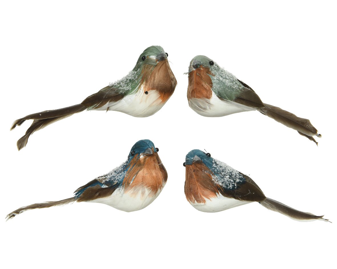 Bird foam with snow on clip, 2ΤΜΧ-Πράσινο