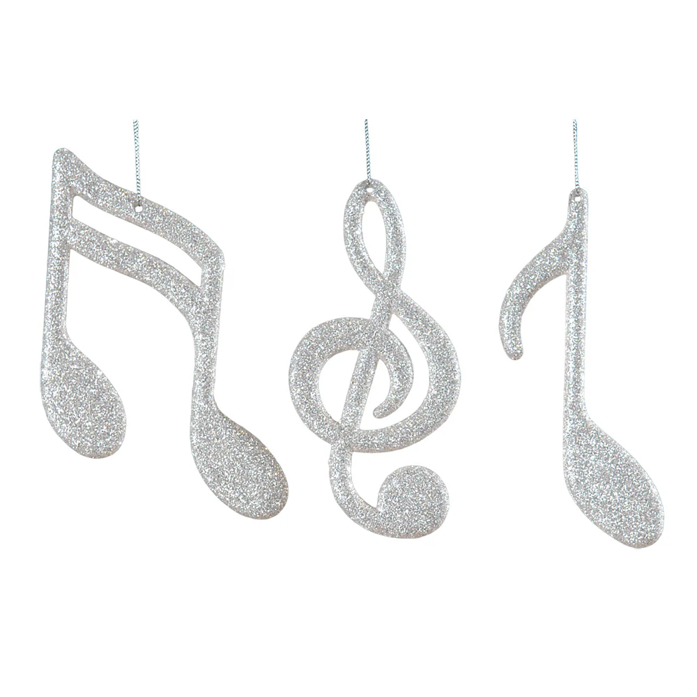 15cm Champagne glitter acrylic music note